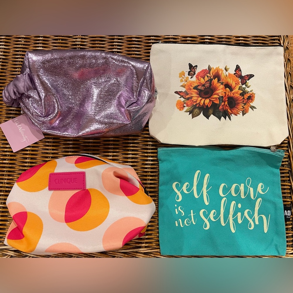 Colorful Cosmetic Bag collection of 4
